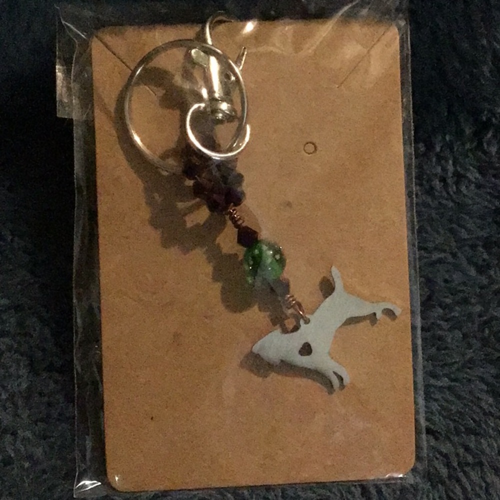 Beautiful handmade dog pendant keychain